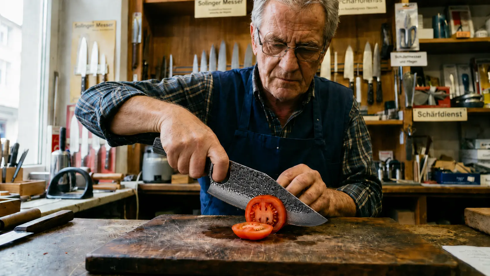 Tomaten-Test mit dem Matsato Messer
